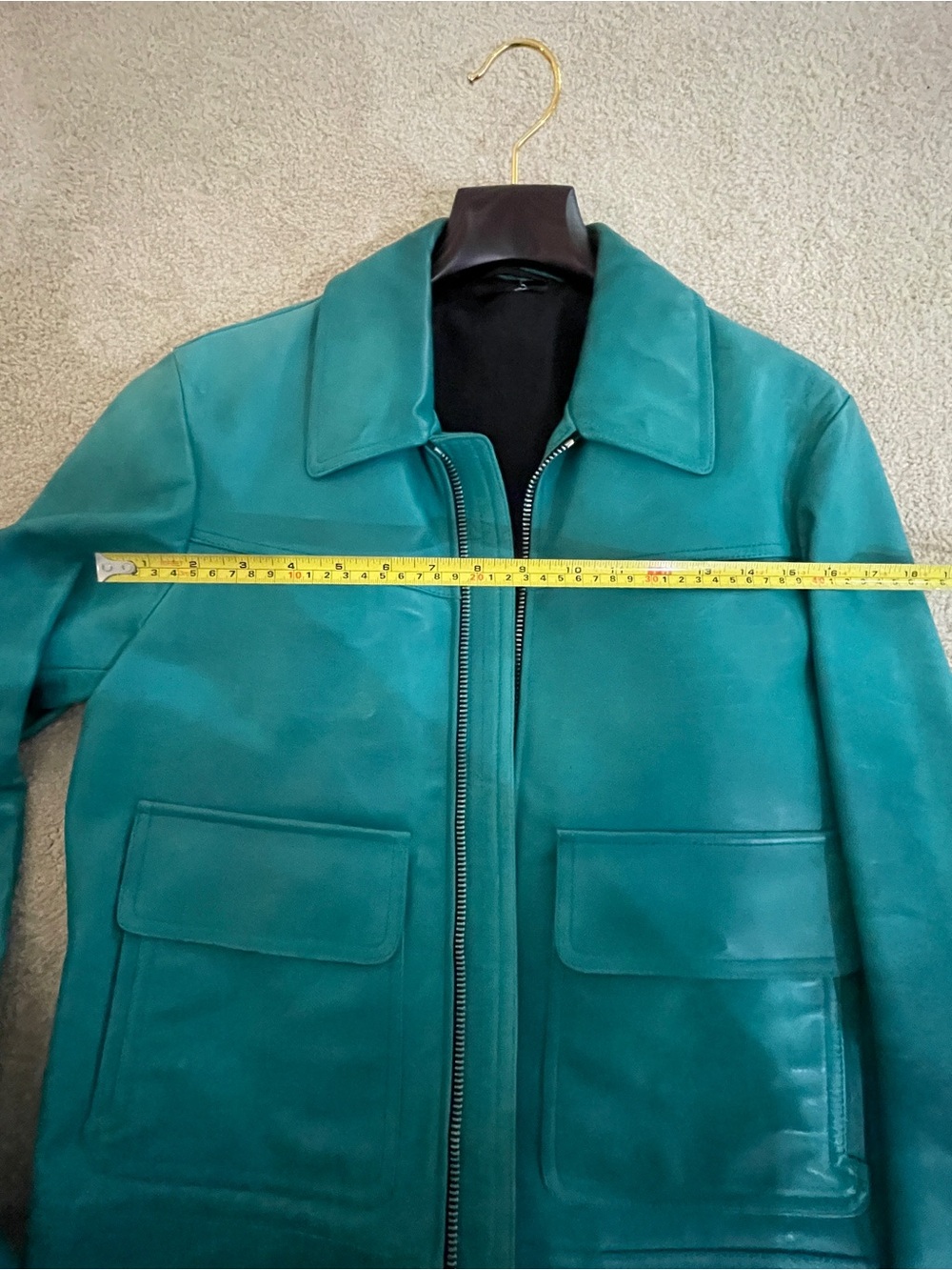 Tom Ford Rare Teal Green Leather Jacket - Used - Picture 12 of 13
